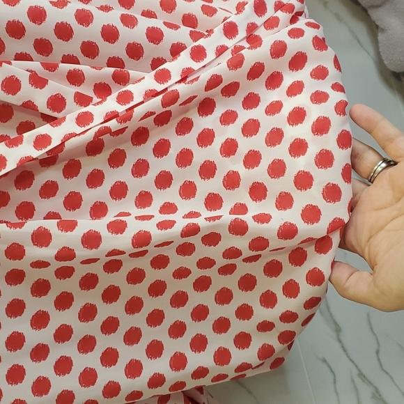 INVESTMENTS SIZE 1X BLOUSE ROLL UP SLEEVE. POLKA-DOT PRINT - Picture 7 of 11